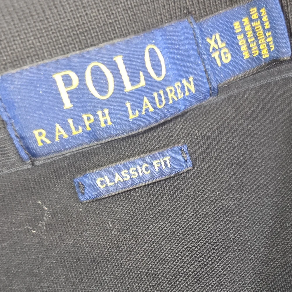 Polo Ralph Lauren Mens XL Classic Fit Cotton Polo Black White Pony